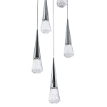 Люстра капли Acrylic Droplet Five Chrome Chandelier варинант исполнения - 2 | Loft Concept в Рязани
