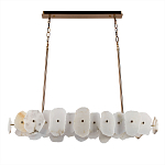 Подвесной светильник с фигурными элементами из белого алебастра Cryptocrystalline Stone варинант исполнения - 3 | Loft Concept в Рязани