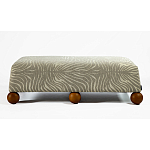 Банкетка Wakonda Gray Zebra с деревянными шариками  варинант исполнения - 2 | Loft Concept в Рязани