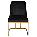 Стул обеденный велюровый черный с золотым каркасом Nobility варинант исполнения - 1 | Loft Concept в Рязани