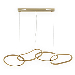 Люстра подвесная с 4-мя асимметричными кольцами золотого цвета Ring Horizontal варинант исполнения - 1 | Loft Concept в Рязани