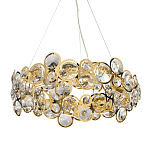 Люстра подвесная из золотых колец 57 см Golden Circles варинант исполнения - 1 | Loft Concept в Рязани