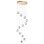 Люстра каскадная с прозрачными шарообразными плафонами Crystal Globule варинант исполнения - 6 | Loft Concept в Рязани