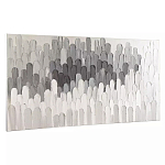 Панно декоративное с ручной росписью Gray Strokes варинант исполнения - 3 | Loft Concept в Рязани