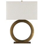 Настольная лампа с корпусом в форме кольца и прямоугольным абажуром French Ring варинант исполнения - 5 | Loft Concept в Рязани