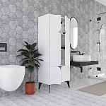 Комод белый с 4-мя дверцами на металлических ножках SPARK MULTIPURPOSE CABINET WHITE варинант исполнения - 5 | Loft Concept в Рязани