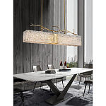 Люстра прямоугольная из фактурного стекла Chandelier Beam варинант исполнения - 2 | Loft Concept в Рязани