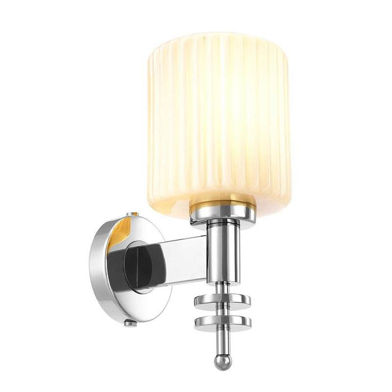 Бра Eichholtz Wall Lamp Ponza Nickel Никель Белый Бра Eichholtz Wall Lamp Ponza Nickel Никель Белый в Рязани | Loft Concept