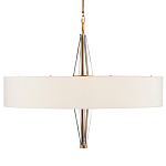 Люстра круглая с белым тканевым абажуром  White Light Diffuser варинант исполнения - 1 | Loft Concept в Рязани