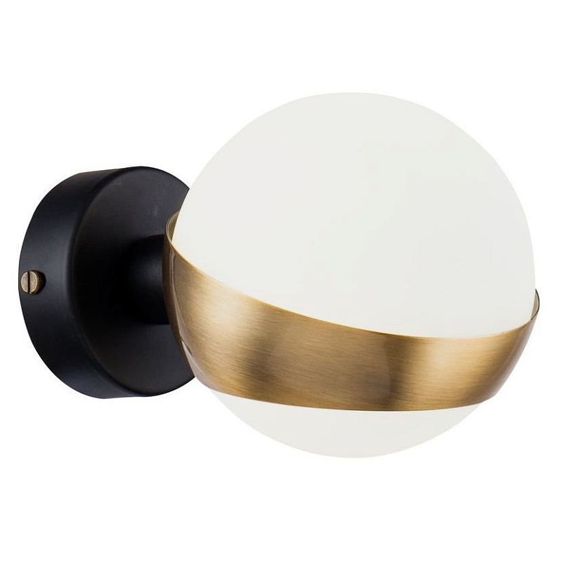 Бра Hold Ball Brass Белый Латунь Черный Бра Hold Ball Brass Белый Латунь Черный в Рязани | Loft Concept