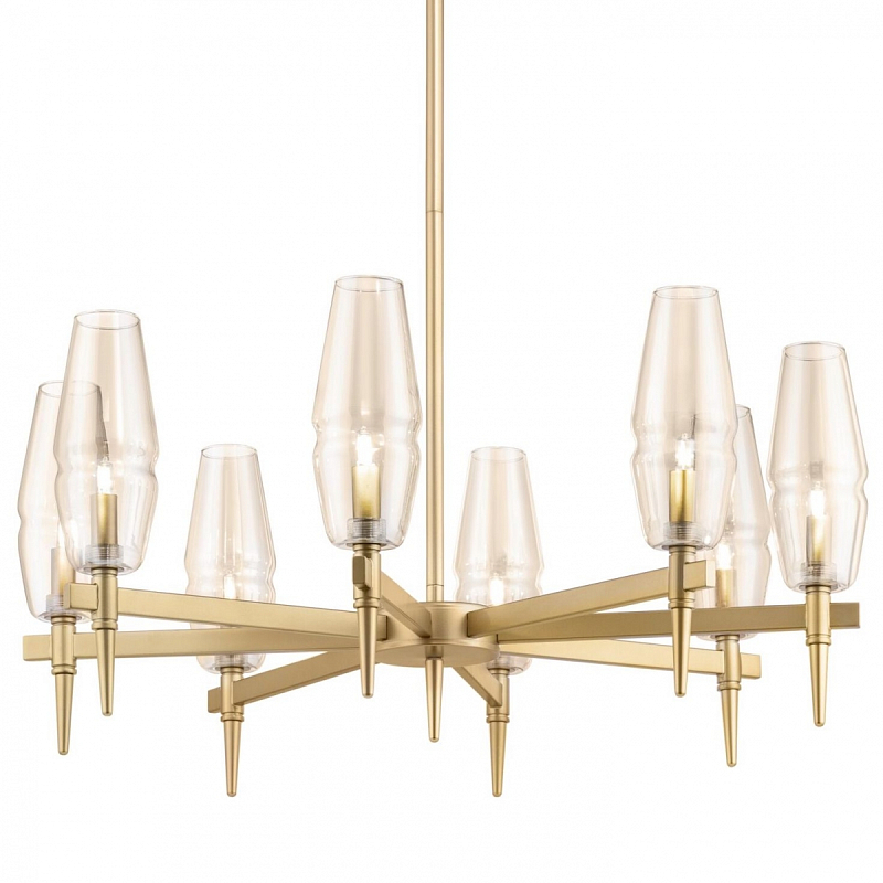 Люстра Polani Chandelier 8 Золотой Янтарь (Amber) Люстра Polani Chandelier 8 Золотой Янтарь (Amber) в Рязани | Loft Concept