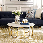 Дизайнерский журнальный столик чёрный с круглой столешницей Arycy варинант исполнения - 3 | Loft Concept в Рязани