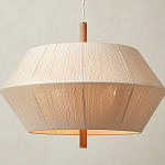 Люстра из дуба с веревчатым абажуром Rope Oak Chandelier варинант исполнения - 2 | Loft Concept в Рязани