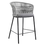 Стул барный с декоративным плетением на спинке и подлокотниках Chair Weave варинант исполнения - 2 | Loft Concept в Рязани