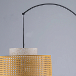 Торшер с декоративным поясом из плетеного бамбука Biuloggicu варинант исполнения - 7 | Loft Concept в Рязани