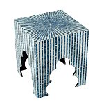 Приставной столик с инкрустацией раковинами устриц Bone Inlay варинант исполнения - 1 | Loft Concept в Рязани