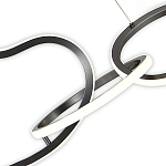 Люстра подвесная  5-ю асимметричными кольцами черного цвета Ring Horizontal варинант исполнения - 2 | Loft Concept в Рязани