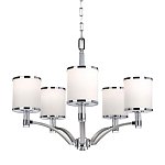 Люстра с белыми стеклянными плафонами в форме цилиндра Feiss варинант исполнения - 1 | Loft Concept в Рязани