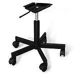 Стул с мягкой розовой обивкой из велюра и подъемно-поворотным механизмом на черных колесиках Harper Pink варинант исполнения - 4 | Loft Concept в Рязани