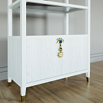 Стеллаж со стеклянными полками Elsa Dreams White варинант исполнения - 2 | Loft Concept в Рязани