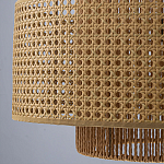 Подвесной светильник с абажуром из плтеного бамбука Light Inside the Cell варинант исполнения - 8 | Loft Concept в Рязани