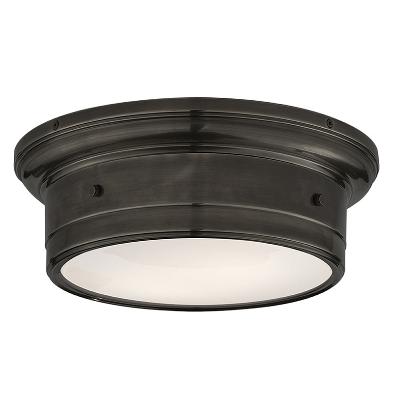 Потолочный светильник круглый черного цвета Modern Simple Ceiling Light Черный Белый в Рязани | Loft Concept 