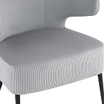 Современное мягкое кресло на металлических ножках Rakush Grey варинант исполнения - 6 | Loft Concept в Рязани