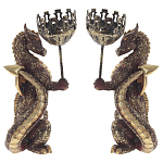 Подсвечник в виде дракона Dragon candlestick Gold Red L or R варинант исполнения - 2 | Loft Concept в Рязани