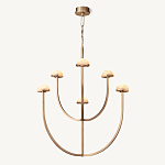 Люстрас 6-ю мраморными плафонами в форме купола Light Warm Light варинант исполнения - 4 | Loft Concept в Рязани