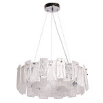 Люстра круглая с подвесными прямоугольными пластинами из стекла Glacier Panels варинант исполнения - 2 | Loft Concept в Рязани