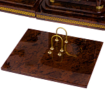 Настольный письменный набор с часами и визитницами из природного камня обсидиана Royal Present варинант исполнения - 2 | Loft Concept в Рязани