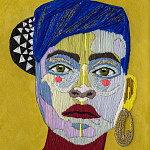 Картина с вышивкой Портрет wall panel People with the yellow ear 1 варинант исполнения - 1 | Loft Concept в Рязани