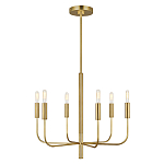 Люстра с 6-ю лампами на тонких изогнутых рожках в современном стиле Feiss варинант исполнения - 2 | Loft Concept в Рязани