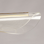 Люстра линейная с прозрачным волнообразным плафоном Wave Line варинант исполнения - 4 | Loft Concept в Рязани