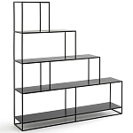 Ступенчатый стеллаж Menzie Steps Metal Rack Black варинант исполнения - 1 | Loft Concept в Рязани