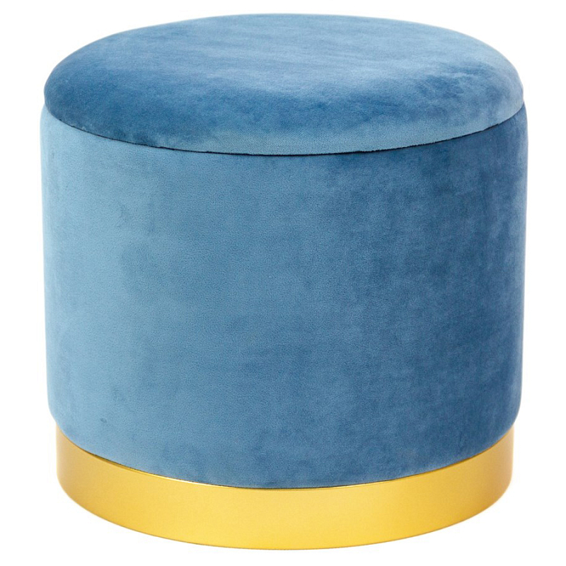 Пуф Blue Sky Blue Голубой Золотой Пуф Blue Sky Blue Голубой Золотой в Рязани | Loft Concept