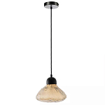 Подвесной светильник с янтарным фактурным плафоном Lamp with Frozen Glass Effect варинант исполнения - 3 | Loft Concept в Рязани