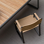 Дизайнерский стул с каркасом из металла с плетеными сиденьем и спинкой GREEN POINT Chair варинант исполнения - 10 | Loft Concept в Рязани