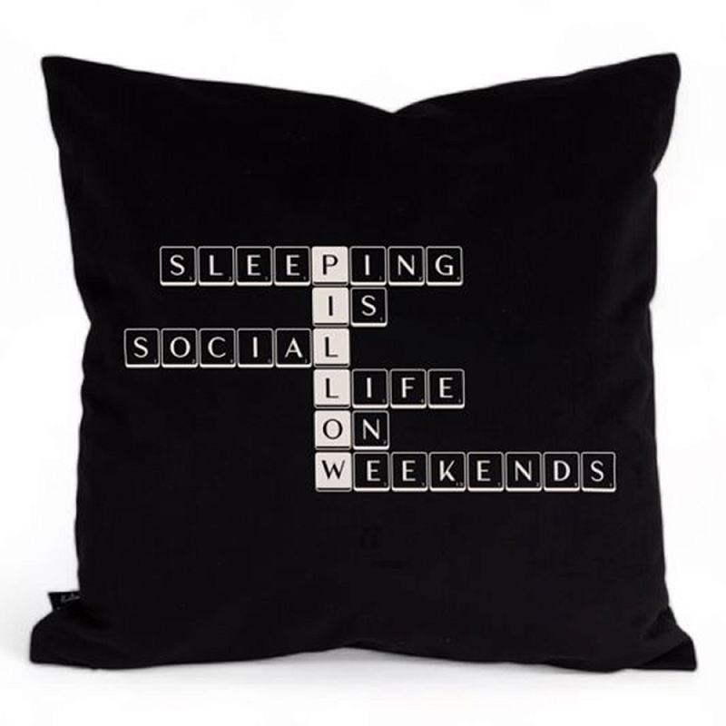 Подушка Seletti Tiles and Tales Pillow Черный Белый Подушка Seletti Tiles and Tales Pillow Черный Белый в Рязани | Loft Concept