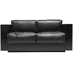 Дизайнерский кожаный диван черный Poltronova Saratoga Sofa варинант исполнения - 1 | Loft Concept в Рязани