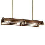 Люстра линейная полукруглой формы Wooden Horseshoe варинант исполнения - 3 | Loft Concept в Рязани