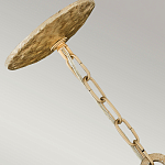 Люстра подвесная с широким белым текстильным абажуром и вертикальными декоративными элементами Hinkley варинант исполнения - 3 | Loft Concept в Рязани