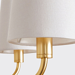 Люстра золотая с белыми тканевыми абажурами Coolness варинант исполнения - 4 | Loft Concept в Рязани