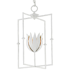 Подвесной светильник белый c абажуром в виде цветка тюльпана White Tulips варинант исполнения - 2 | Loft Concept в Рязани