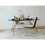 Обеденный стол на металлических ножках Ward Brass Dining Table варинант исполнения - 4 | Loft Concept в Рязани