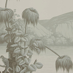 Обои ручная роспись Le Brésil Crystal Grey варинант исполнения - 3 | Loft Concept в Рязани