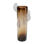Ваза коричневая Forma Mare со стеклянными вставками варинант исполнения - 1 | Loft Concept в Рязани