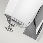 Бра с белым матовым плафоном на прямоугольном основании цвета хром Hinkley варинант исполнения - 3 | Loft Concept в Рязани