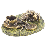 Подсвечник из бронзы и натурального камня змеевик Stone Candlestick варинант исполнения - 2 | Loft Concept в Рязани