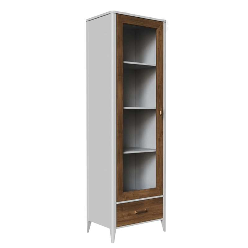 Витрина из массива бука однодверная Tasteful Furniture Слоновая кость Дуб темный Прозрачное Стекло Витрина из массива бука однодверная Tasteful Furniture Слоновая кость Дуб темный Прозрачное Стекло в Рязани | Loft Concept